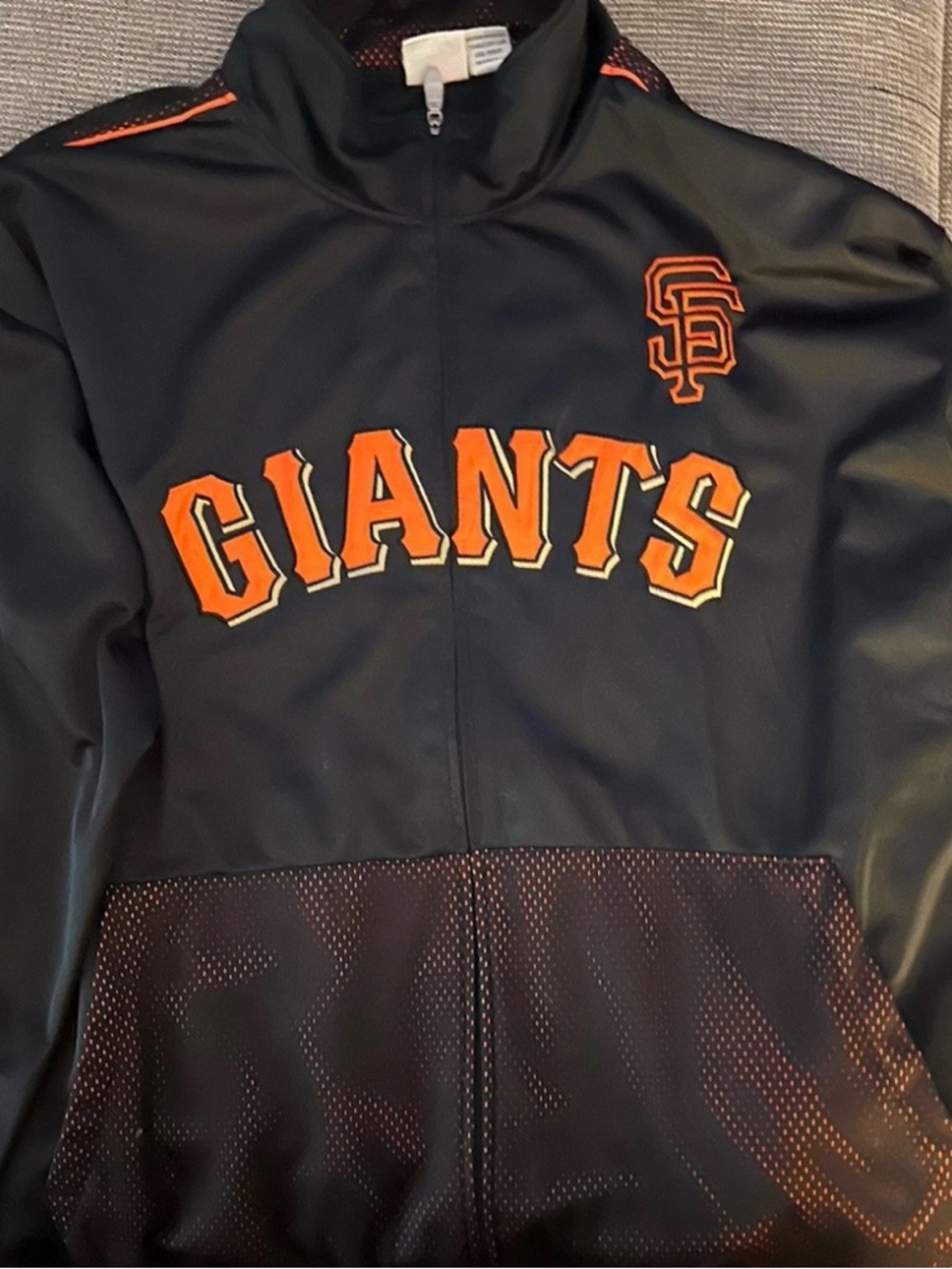San Francisco Giants Black & Orange Zip-Up Jacket